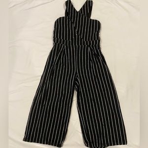Black and White Striped Kid’s Jumpsuit